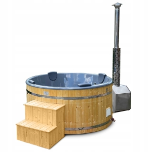 Balia Ogrodowa Spa Premium Włókno Szklane Piec Na Drewno Zewnętrzny 200cm