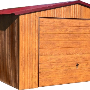 Garaż Blaszany 4x6 Garaże Blaszane ZŁOTY DĄB z obróbkami Premium