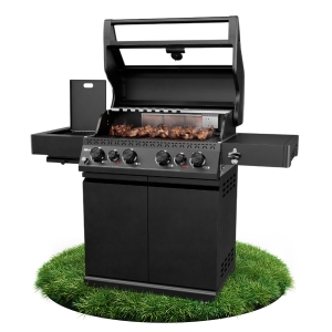 KOLER GRILL GAZOWY OGRODOWY KRONE S1 BLACK 6 palników 800C ruszty żeliwne