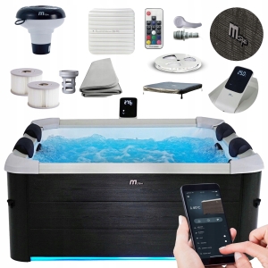 OGRODOWE SPA BASEN MASAŻ RELAKS WIFI TEMPERATURA 40C 1150L OSLO PLUS MSPA